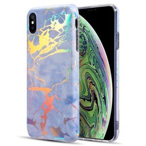Blue Marble Holographic Streak Case for iPhone XS